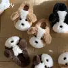 Pantuflas de algodón súper lindas con diseño de cachorro de dibujos animados para mujer, estilo nuevo, cómodas y amigables con la piel, con una sensación como de nube, disponibles en pares para venta al por mayor