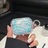 Adecuado para Funda Protectora de Auriculares Inalámbricos Apple AirPods Patrón de Marco de Fotos con Lazo Rosa Carcasa Transparente Suave de Ensueño