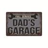 2024 Nova Garagem Americana Retro Tin Pintura Estilo Industrial Reparo Automóvel Fundo Parede Sem Moldura Decorativa Pintura Pendurada