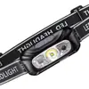 Lanterna de Cabeça Forte para Travessia de Fronteira Mini LED para Pesca Noturna ao Ar Livre Lanterna Portátil Montada na Cabeça Lanterna de Cabeça Recarregável com Sensor