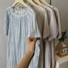 Pijama de algodón Mori transpirable ligero de manga corta para verano, dulce hermana, algodón hipoalergénico, bata de noche floral para casa, venta al por mayor