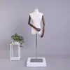 Maniquí de Tienda de Ropa Exhibición de Ventana Maniquí Femenino de Medio Cuerpo Accesorios Maniquí de Enseñanza Modelo de Exhibición para Ropa Femenina Busto Pequeño