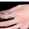 Anillo de Acero Inoxidable Estilo Tiktok Transfronterizo para Mujer, Abrebotellas con Diseño Giratorio para Alivio del Estrés, Anillo de Nicho