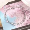 Pulseira de Flor de Contas em Camada Dupla, Joias da Moda para Mulheres, Design de Nicho, Pulseira Trevo da Sorte, Estilo Simples