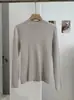 KEKEZOON Color Sólido Cuello Alto Ajustado Favorecedor Manga Larga Top Básico de Punto para Mujer Otoño Invierno Ropa Interior 8990