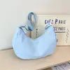 Bolsa feminina de grande capacidade, simples e estilosa, estilo esportivo casual, bolsa transversal para estudantes, leve, resistente à água, bolsa de bolinho