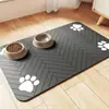 Tapete de Alimentação para Pets Tapete Absorvente de Água Tapete de Chão de Lama Diatomácea Tapete de Chão de Banheiro Série Cinza Borracha de Pia Tapete de Chão Antiderrapante