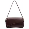 Bolsa Transversal Feminina Cor Sólida Estilo Ocidental Retrô Estilo Hong Kong 2024 Bolsa de Ombro Fashion Texturizada Estilo Coreano Bolsa de Mão Versátil Tendência