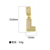 Xi Yin Transfronterizo Europa y América ins Moda Personalidad Hip Hop Colgante Perforado Cobre Microincrustado Circonita Colgante de Cobre de 26 Letras