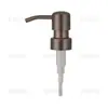Cabeça de bomba de aço inoxidável escovado cor café 24 dentes frasco de vidro bico de bomba de loção dispensador de álcool em gel banheiro cabeça de bomba de pressão