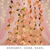 Novas luzes de fada LED de videira de flor de cerejeira simulada, lavanda e mosquitinho, luzes de flor de cerejeira para decoração de lareira e quarto