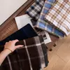 Bufanda de Cuadros para Mujer, Estilo de Moda para Viajar, Cachemira Sintética al por Mayor, Calentador de Cuello Sencillo para Negocios, Chal Cálido y Resistente al Frío, Cuadros