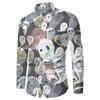 Nueva camisa de hombre europea y americana con estampado de Halloween, de Amazon, eBay y AliExpress, camisa informal personalizada de moda.