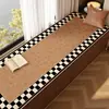 Tapete para Janela de Canto Estilo Francês Retrô, Adequado para Todas as Estações, Tapete para Varanda de Quarto, Almofada Refrescante Tatami para Peitoril de Janela, Almofada de Assento em Veludo Cristal