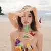 Bikini de dos piezas transfronterizo europeo y americano Nuevo Sexy sin espalda con tiras Moda Estampado Vacaciones Spa para Mujer