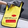 Toalha para Lavagem de Carro Dupla Face de Fleece de Coral Pano de Limpeza de Carro Duas Cores Absorvente Espessado Não Danifica a Pintura do Carro Não Solta Fiapos Pano de Limpeza para Vidros