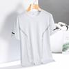 Camiseta Fina de Verano de Secado Rápido Camiseta de Seda de Hielo de Secado Rápido de Manga Corta Top de Seda de Hielo de Cuello Redondo Deportes al Aire Libre Transfronterizo
