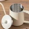 Tetera de Acero Inoxidable 304 de Cuello de Cisne para Uso Doméstico, Mini Tetera de Boquilla Larga y Boca Fina, Tetera para Papel Filtro, 250ml con Escala