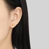 Europeu e americano Cross-border novo nicho torcido parafuso recorte diamante feijão orelha osso unha moda feminina personalizado titânio aço brincos