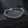 Pulsera de circón Qingxing incrustación de circón AAA pulsera de moda venta directa de fábrica WH112 suministro transfronterizo pulsera morada