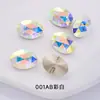Botones de Cristal de Alta Gama, Ovalados con Pasador Cruzado y Punta Inferior, Accesorios de Ropa con Diamantes Cosidos a Mano, Accesorios para Joyería DIY