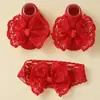 Conjunto de faixas de cabelo para bebê, adereços de cabeça para mesversário de recém-nascido, laço de renda, festa de primeiro aniversário do bebê, caixa de presente de acessório de cabelo de Ano Novo