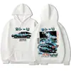 Talla Europea TransfronterizaSudadera con Capucha para Hombre Manga Initial D Hachiroku Cambio Derrape