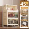 Armario de Almacenamiento sin Instalación, Armario para Ropa de Dormitorio, Estante de Almacenamiento Plegable Simple Multicapa para Hogar, Baño, Cocina