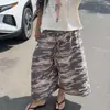 Pantalones casuales rectos de camuflaje retro Harajuku street wear transfronterizo de Amazon, pantalones cortos de trabajo de marca vintage de moda para mujer