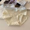 Pantaletas de Algodón Puro Antibacterianas de Tiro Extendido de 10A para Mujer, Cintura Media con Diseño de Bloques de Color, Ajustadas a la Cadera, Transpirables, Amigables con la Piel, Calzones 100% Algodón