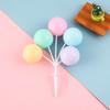 Pastel de globos de colores, decoración para tarta de cumpleaños, macarrón, globo de plástico colorido, adornos para hornear