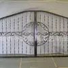Puerta de Casa de Patio de Hierro Forjado Estilo Europeo, Puerta Metálica de Jardín Forjada a Mano, Puerta Sólida de Hierro Forjado para Paisajismo