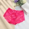 Encaje para mujer de talle medio sin costuras ultradelgado levanta glúteos talla extra gordo mm200 kg caliente hueco sexy triángulo malla