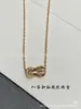 Colar e pulseira versáteis de alta qualidade com fecho de figura de oito para homens e mulheres, banhado a ouro 18k V-gold light luxury, toque de alta qualidade, atacado de fábrica