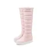 Nuevas botas de nieve casuales de estilo universitario de comercio exterior para otoño e invierno, suela gruesa, planas, talla grande 40-43, para estudiantes, de caña alta 18731