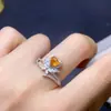 Anillo Fanta Puro Natural Chapado en Plata S925 Proceso de Galvanoplastia Bicolor Color Cristalino Color Fuego Bueno Piedra Principal 6