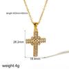 Europa y Estados Unidos Exagerado Nicho Joker Colgante Cruz Diamante Collar Acero de Titanio Incrustado Piedra Hao Oro 18k Acero Inoxidable Joyería