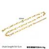 Cadena de Collar de Acero Inoxidable con Oro de 18K Cadena Cubana Cadena Figaro DIY con Cierre de Langosta Cadena de Extensión Accesorios de Joyería