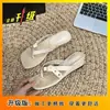 Sandalias de Tanga con Hebilla de Moda para Mujer Ropa de Exterior 2026 Verano Nuevas Casual Versátiles de Cuña Chanclas Casuales
