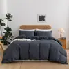 Producto Nuevo Tela de Gasa de Burbujas Color Sólido Funda de Almohada Ropa de Cama Europea y Americana Amazon Cubre Edredón Venta al por Mayor Fabricante de Comercio Exterior Venta Directa