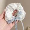 Laço de Cabelo de Renda Doce, Scrunchie de Luxo Estilo Coreano, Laço de Cabelo Extra-Grande para Coque, Corda de Cabelo para Rabo de Cavalo, Acessório de Cabelo
