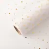 Ropa Floral con Estampado Dorado de Estrellas y Luna, Tejido de Malla, Estilo Celebridad de Internet Tule de Estrellas y Luna, Malla Floral de Empaque Estilo Coreano, Materiales de Empaque para Flores Frescas