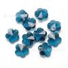 Cuentas Sueltas Flor de Ciruelo Agujero Mediano 14mm Agujero Recto Cuentas de Vidrio Sueltas Accesorios para Pulsera DIY Accesorios para Ropa Stickers DIY