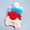 Diadema para el Cabello de Niños Europeos y Americanos Set de Colores Mixtos Donut Lazo Diadema para Bebé Tres Flores Diadema de Nylon Set de Tres Piezas