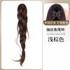 Tranças de Peruca para Mulheres, Rabo de Cavalo Baixo, Cabelo Artificial, Rabo de Cavalo Duplo, Tranças Longas, Rabo de Cavalo Lateral de Celebridade da Internet, Peruca de Tranças Boxeadoras