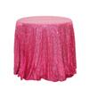 Venta al por mayor Nórdico Americano Hotel Boda Banquete Decoración ins Mantel Redondo Color Sólido Blanco Tela Mantel Lentejuelas