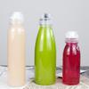 Venda por atacado 500ml descartável pet copo plástico takeaway com tampa líquida de gordura vermelha suco de leite chá garrafa de bebida