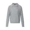 Tricô Masculino de Manga Longa com Gola Lapela Dupla Camada Falso Duas Peças Streetwear Primavera/Outono Cor Sólida Malha Trançada Estilo Vibe