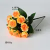 Flores artificiales al por mayor de fábrica, 5 cabezas, 10 flores, rosas pequeñas, decoración del hogar, ramos de boda, rosas artificiales al por mayor