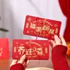 Sobre Rojo Plegable para Celebración de Inauguración de Casa con Múltiples Ranuras para Tarjetas, Modelo Nuevo 2026 para Mudarse a una Casa Nueva, Sobre Rojo para Ceremonia de Mudanza a Nueva Residencia